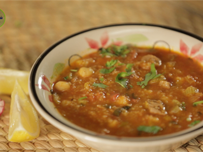 شوربة اللحم و الفريك الجزائرية
